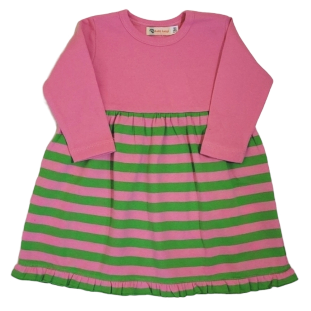 Baby Luigi Striped Long Sleeve Dress